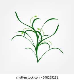 Abstract flowers green