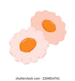abstract flowers isolated on white, botanical background, festive floral arrangement. Simple modern decor