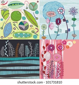 abstract flowers and legume