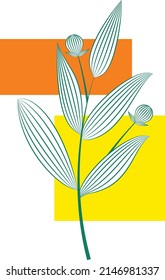 Abstract flowers, line art decoration for wallpaper, and wall art design. Use for laser cutting. Modern contour drawing object