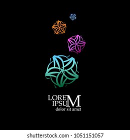 abstract flowers logo. Vector