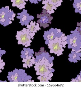 abstract flowers on a black background