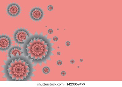 Abstract flowers on pink background, Vector EPS 10.