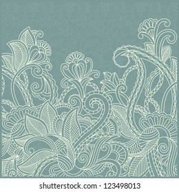 Abstract flowers on seamless pattern background, can be used as invitations, greeting cards