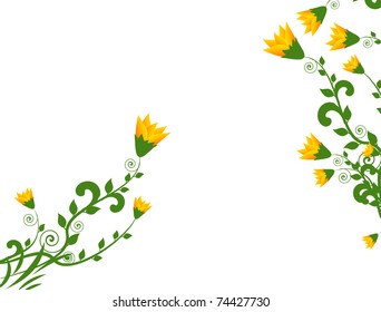abstract flowers on white,background,vector illustration