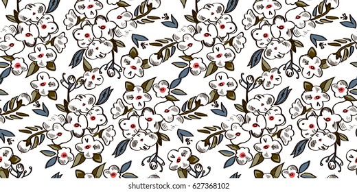 abstract flowers pattern
