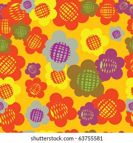 abstract flowers pattern