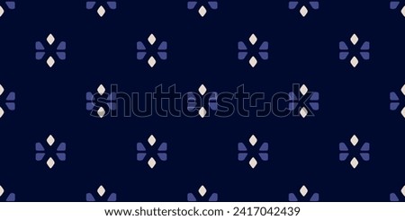 Abstract flowers pattern modern geometric motif continuous background. Ornamental style geometrical oriental floral tiles lux fabric design textile swatch ladies dress, man shirt all over print block.