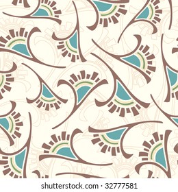 abstract flowers pattern in modern style