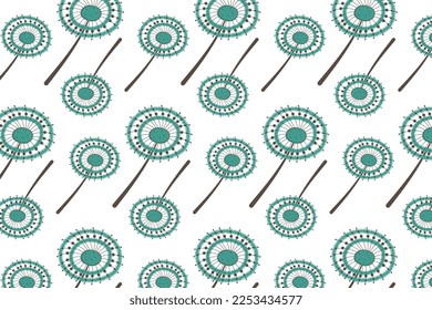 Flores abstractas. Patrón sobre fondo transparente. Ilustración del vector
