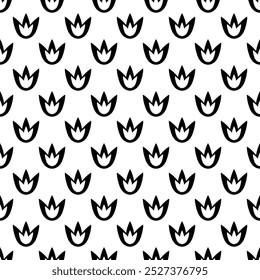 Padrão de flores abstratas Ilustração de vetor de design repetida 