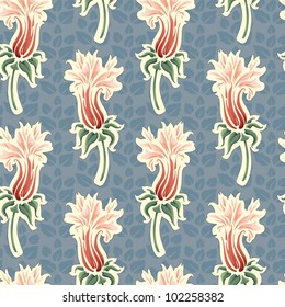 Abstract flowers pattern. seamless vector colorful flowers