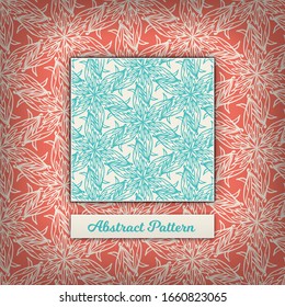 Abstract flowers seamles pattern. Vector illustration