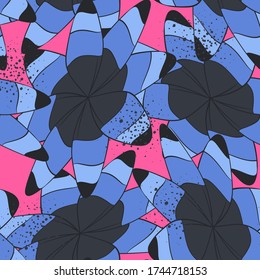 Abstract flowers in the seamless background.