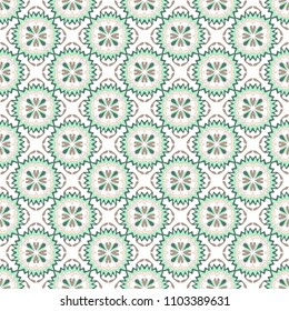 Abstract flowers seamless pattern colorful tiles vector illuctration. Can be used for wallpaper, pattern fills, web page background, surface textures, textile design, floor tiles and other.