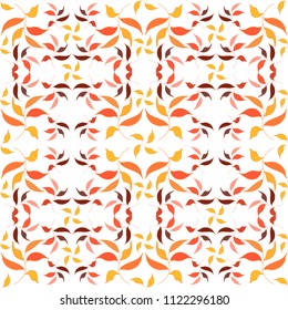 Abstract flowers seamless pattern colorful tiles vector illuctration. Can be used for wallpaper, pattern fills, web page background, surface textures, textile design, floor tiles and other.