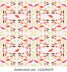 Abstract flowers seamless pattern colorful tiles vector illuctration. Can be used for wallpaper, pattern fills, web page background, surface textures, textile design, floor tiles and other.