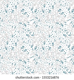 Abstract flowers seamless pattern. Colorful vector background