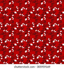 Abstract flowers seamless pattern. Colorful vector background.