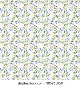 Abstract flowers seamless pattern. Colorful vector background.