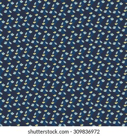 Abstract flowers seamless pattern. Colorful vector background