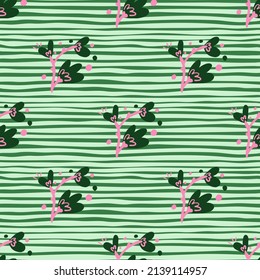 Abstract flowers seamless pattern. Creative floral endless wallpaper. Cute backdrop. Design for fabric , textile print, wrapping, cover. Vector illustration
