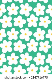 Resumen de flores diseño de patrones sin fisuras. Ilustración vectorial.