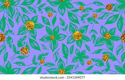 Patrón sin fisuras de flores Abstractas. Fondo de Vector floral. Plantilla floral. Patrón de flores para el diseño de la superficie, textil, tela, fondos.