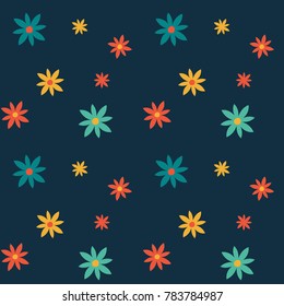 Abstract flowers seamless pattern. For print, fashion design, wrapping wallpaper