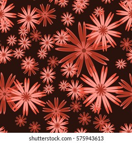 abstract flowers seamless pattern for textile