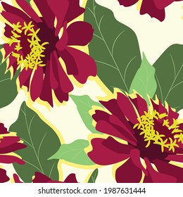 Abstract flowers seamless patterns. Design for paper, cover, fabric, interior decor and other users.