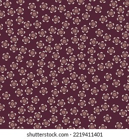 Abstract flowers seamless vector pattern