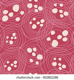 Abstract flowers seamless vector pattern