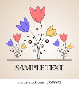 Abstract flowers tulips