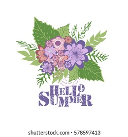 Abstract flowers. Vector