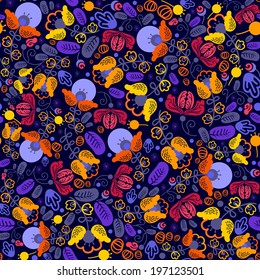 Abstract flowers vector background