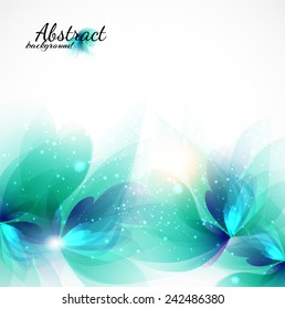  Abstrakte Blumen. Vektorhintergrund für Blumendesign.