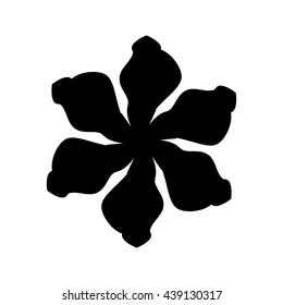 Abstract flowers. Vector black simple icon for web and mobile. Flat style.