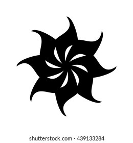 Abstract flowers. Vector black simple icon for web and mobile. Flat style.