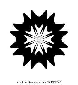 Abstract flowers. Vector black simple icon for web and mobile. Flat style.