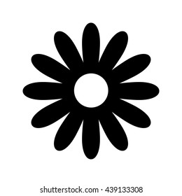 Abstract flowers. Vector black simple icon for web and mobile. Flat style.