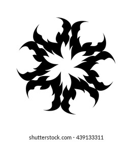 Abstract flowers. Vector black simple icon for web and mobile. Flat style.