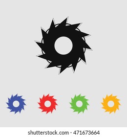Abstract flowers. Vector black simple icon for web and mobile. Flat style.