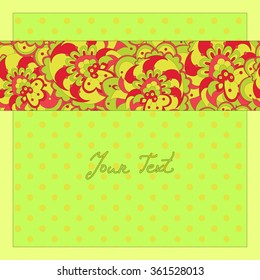 Abstract flowers vector design  with Text Place for invitations, wallpapers and cards, colorful pattern elements
