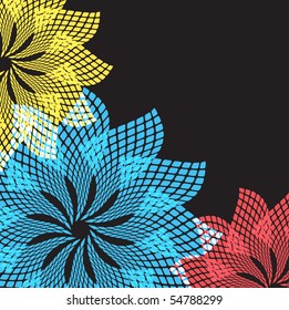 Abstract flowers. Vector format.