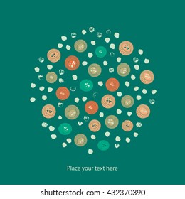 Abstract flowers vector green summer background