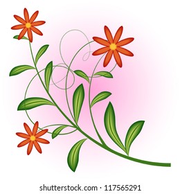 Abstract flowers vector icon