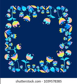 Abstract Flowers Vector Illustration
