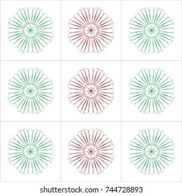  Abstract flowers. Vector illustration