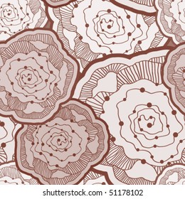 Abstract flowers vector pattern